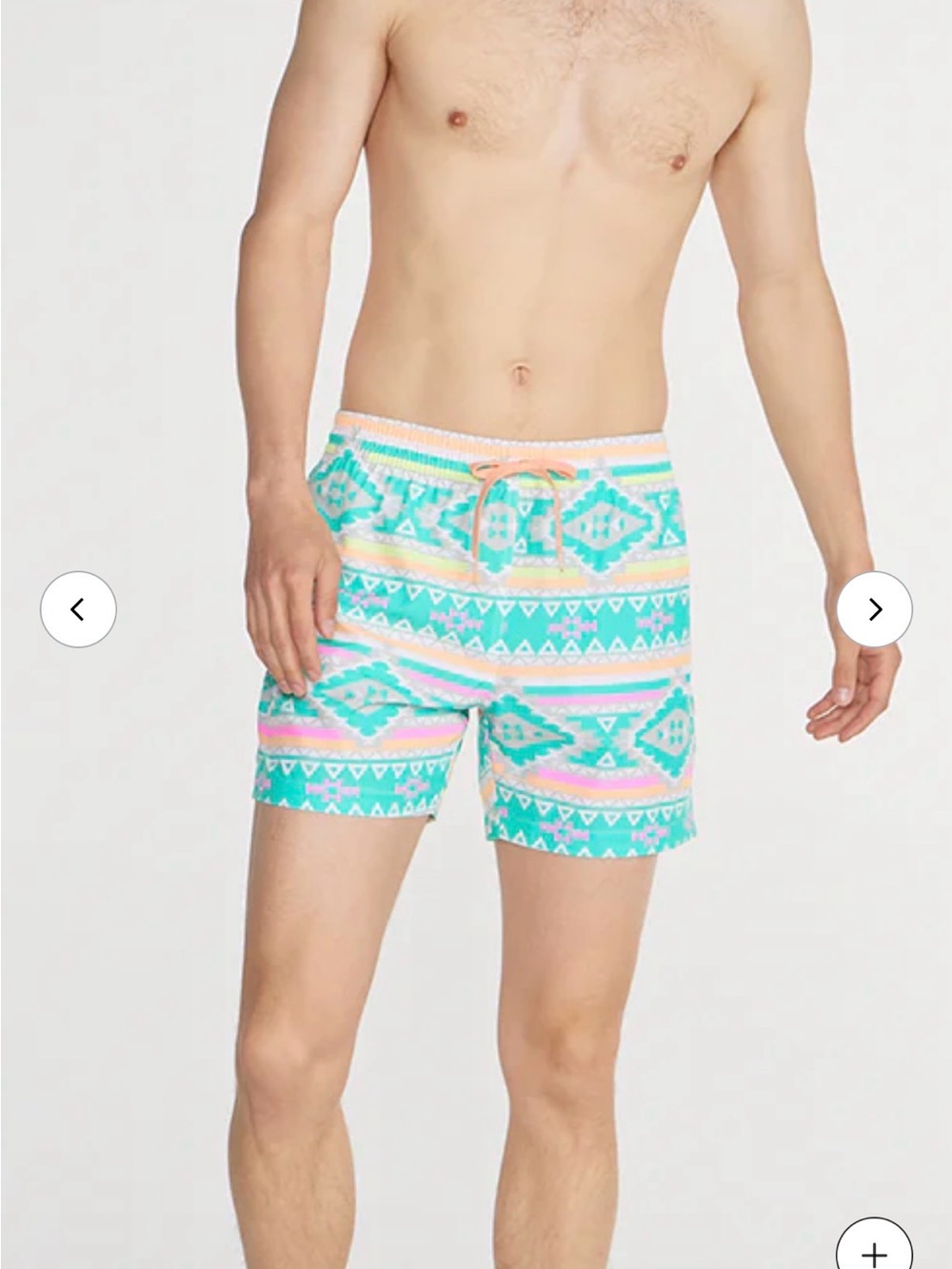chubbies Teal Aztec-Print Swim Trunks